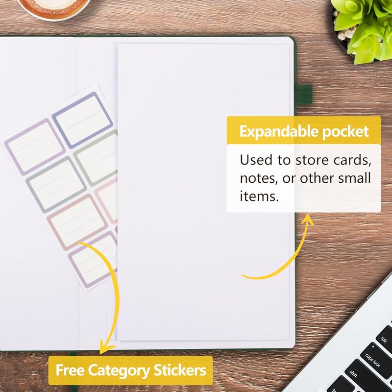 Homlive Notary Journal Log Book, 7”x10 Notary Book, Notary Log Books Notary Public Journal for Notarial Acts, Hardcover Notarial Journal, 120gsm Thick Paper, 136 Numbered Pages, Brown - Image 5